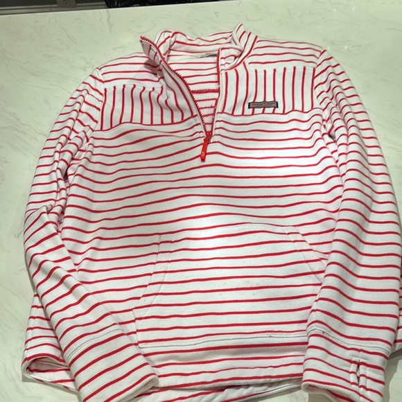 Vineyard Vines Tops - Vineyard Vines Classic Red and White Striped Pullover